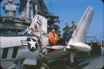 Relaxing on the USS Intrepid Flight Deck